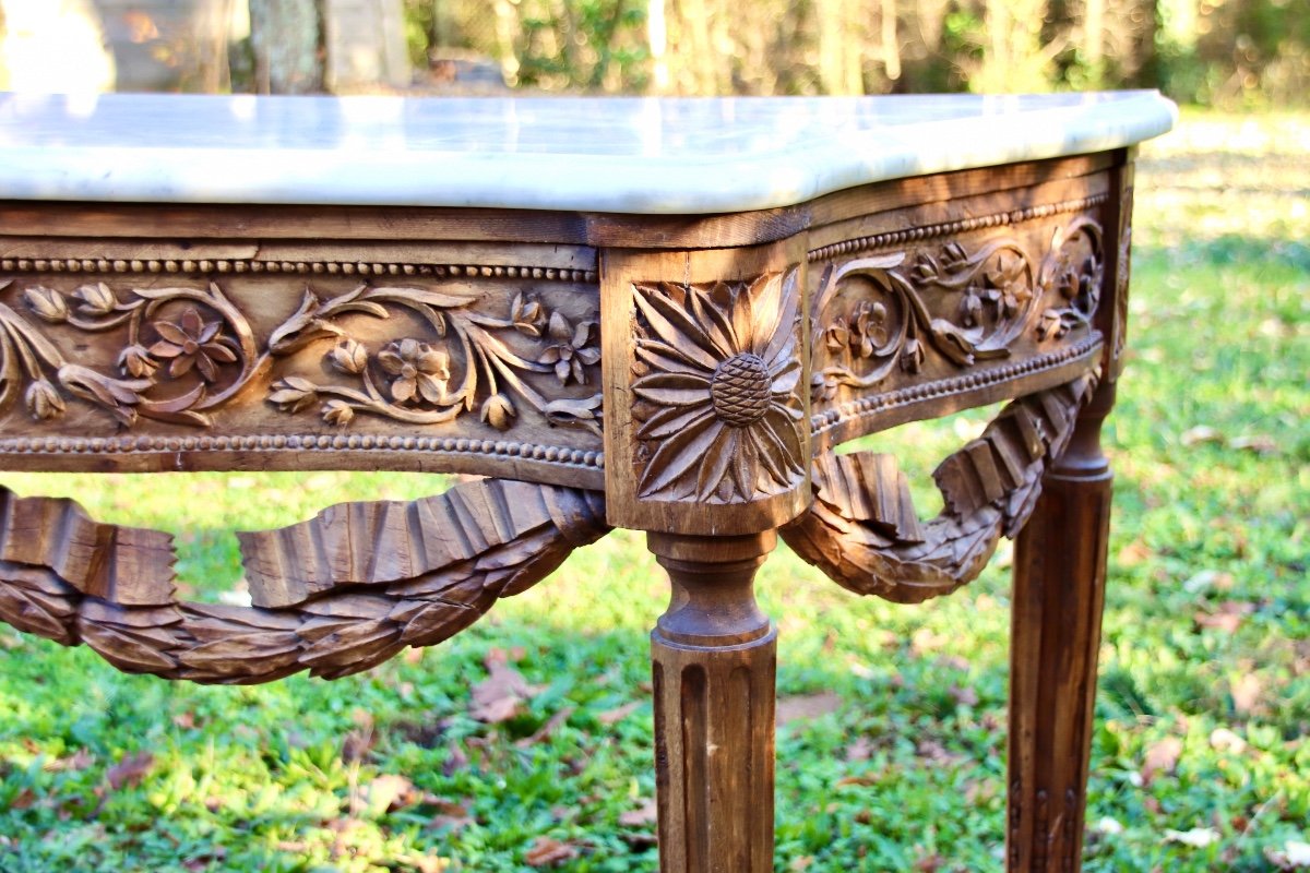 Large Curved Console 19th Century Louis Style -photo-4