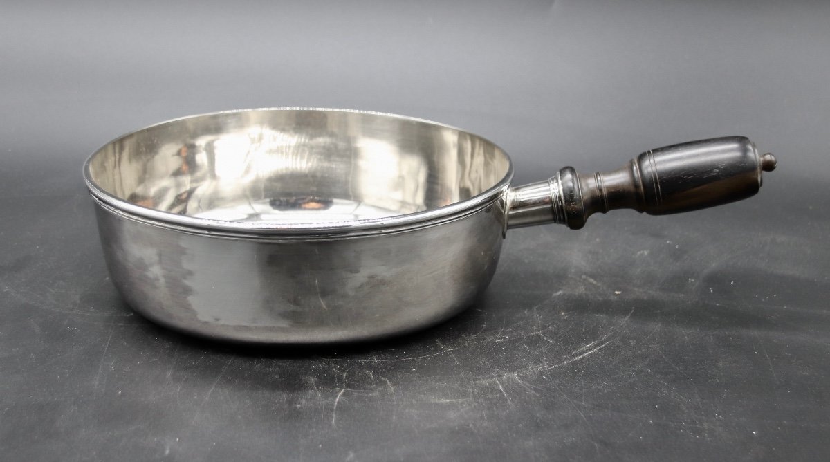 Large 18th Century Solid Silver Poellon -photo-2