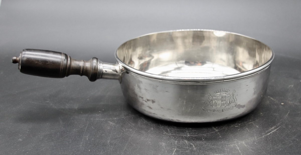 Large 18th Century Solid Silver Poellon 