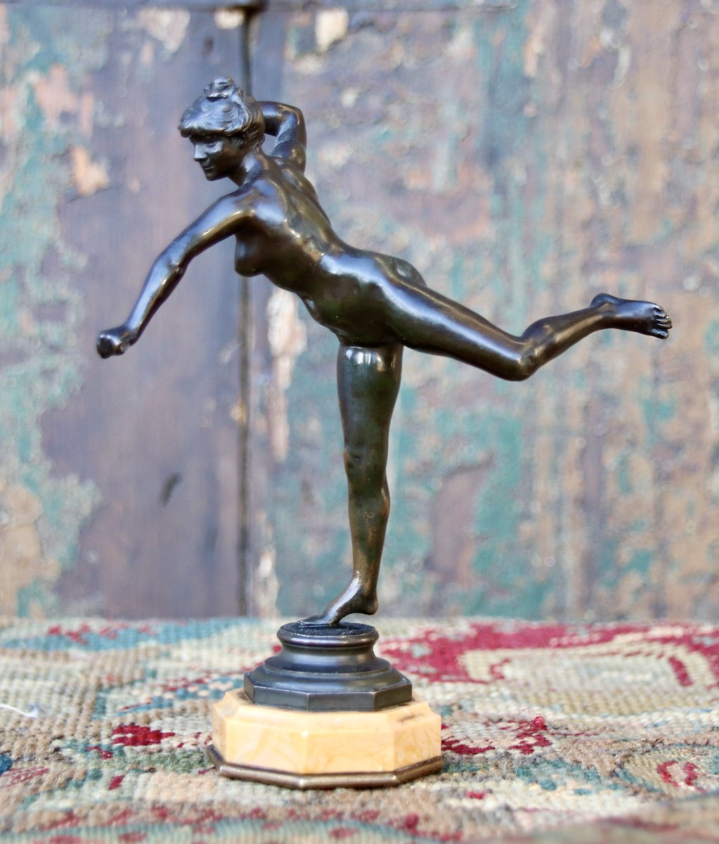 19th Century Bronze Diana The Huntress By Alexandre Falguière-photo-2