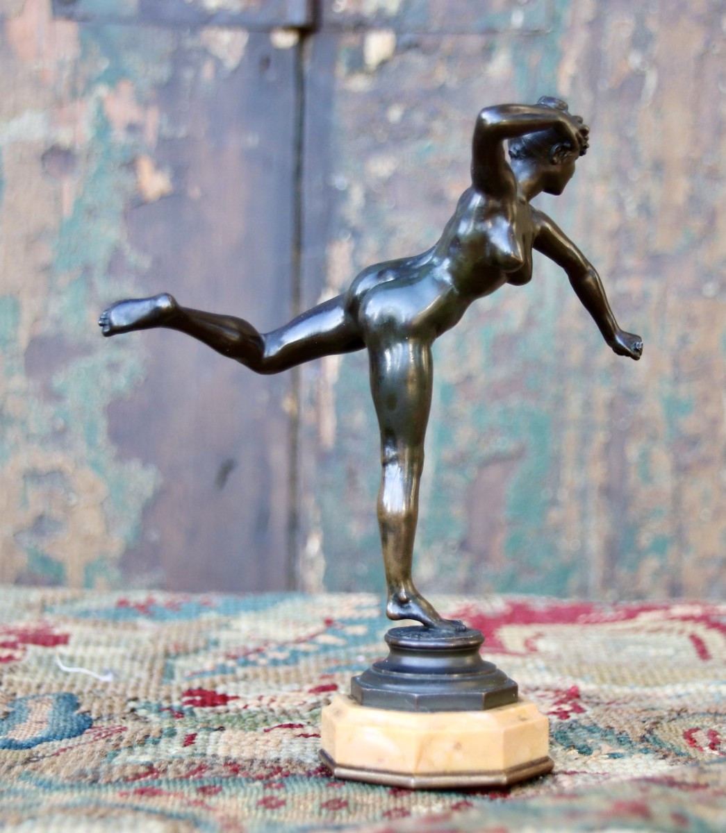 19th Century Bronze Diana The Huntress By Alexandre Falguière-photo-3