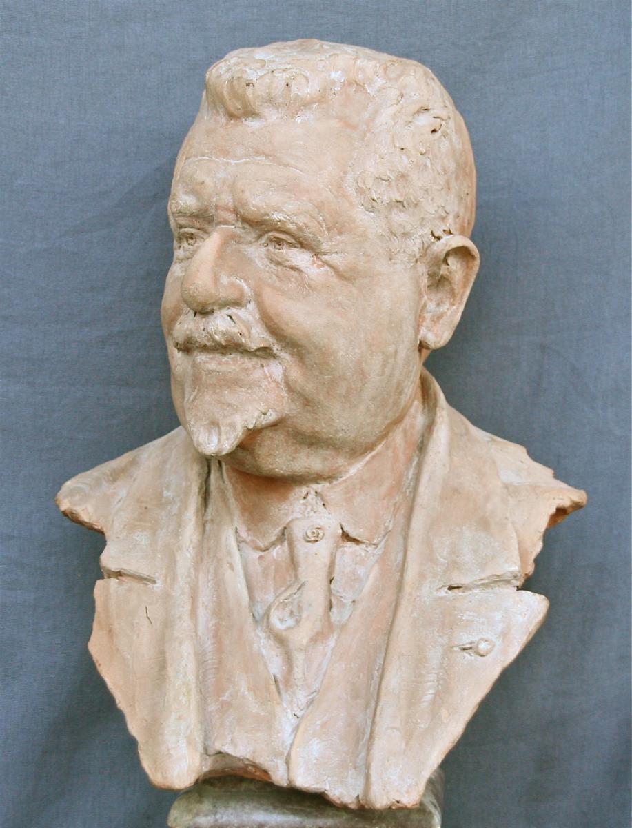 Sculpture A Bust Terracotta From Henri-louis Richon-photo-2