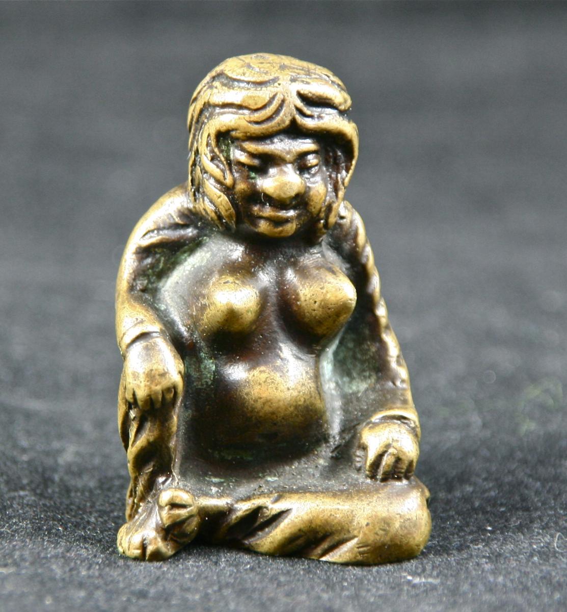 Amulette érotique Extrême-orient XIXème En Bronze