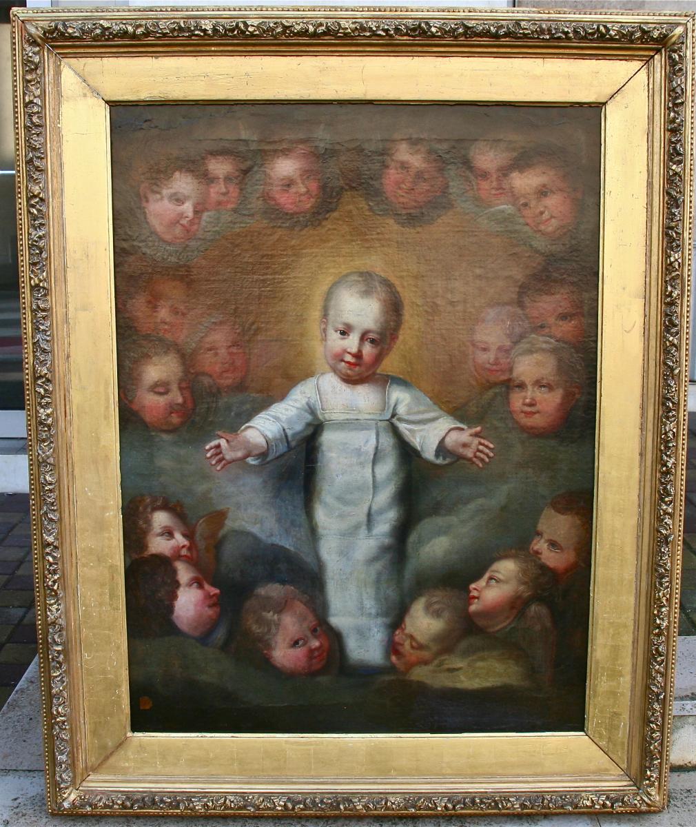 Painting XVIII, "child In The Paradise Among The Angels"-photo-2