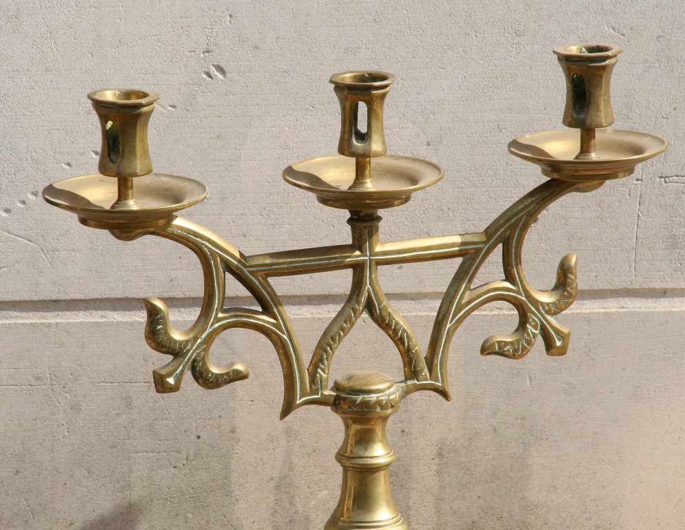 Pair Bronze Candlesticks-photo-3