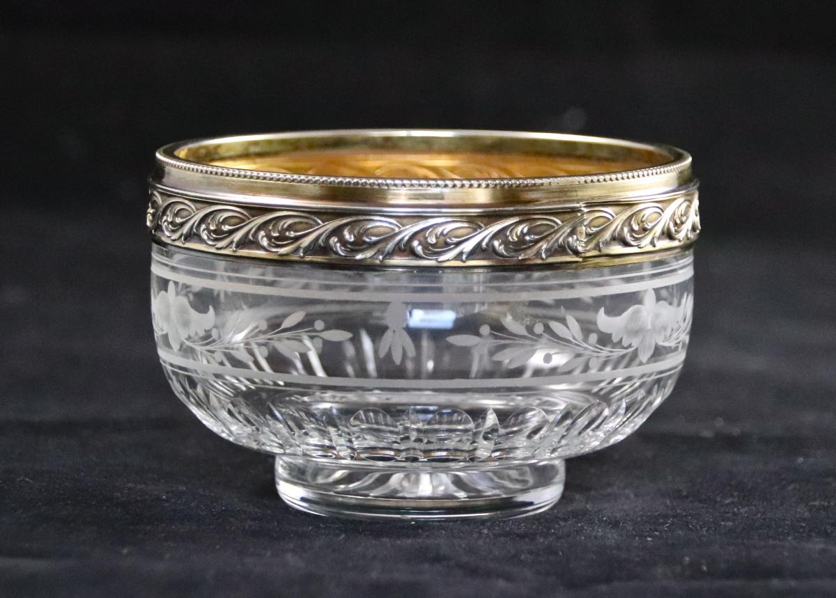 XIXth Crystal And Vermeil Cup