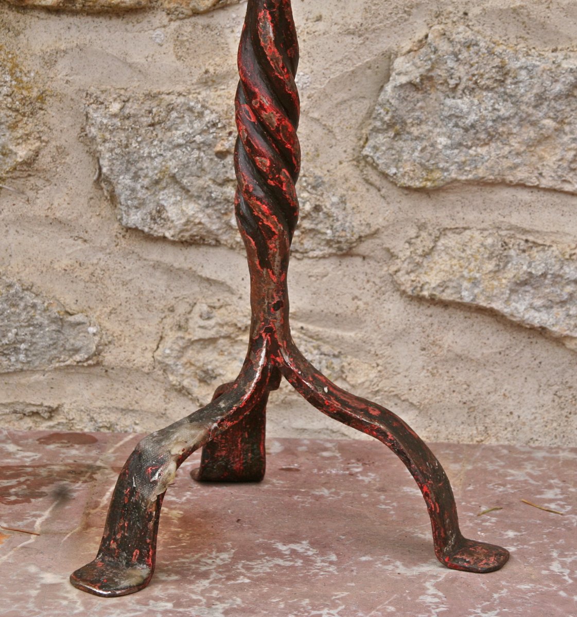 Candlesticks Pique Cierges Nineteenth Wrought Iron-photo-1