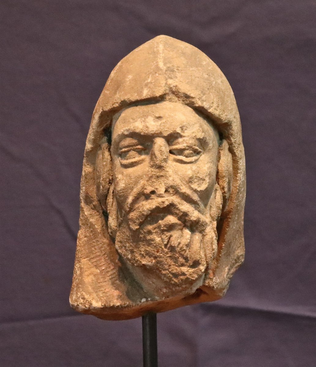 Head Of Prophet XVI In Stone