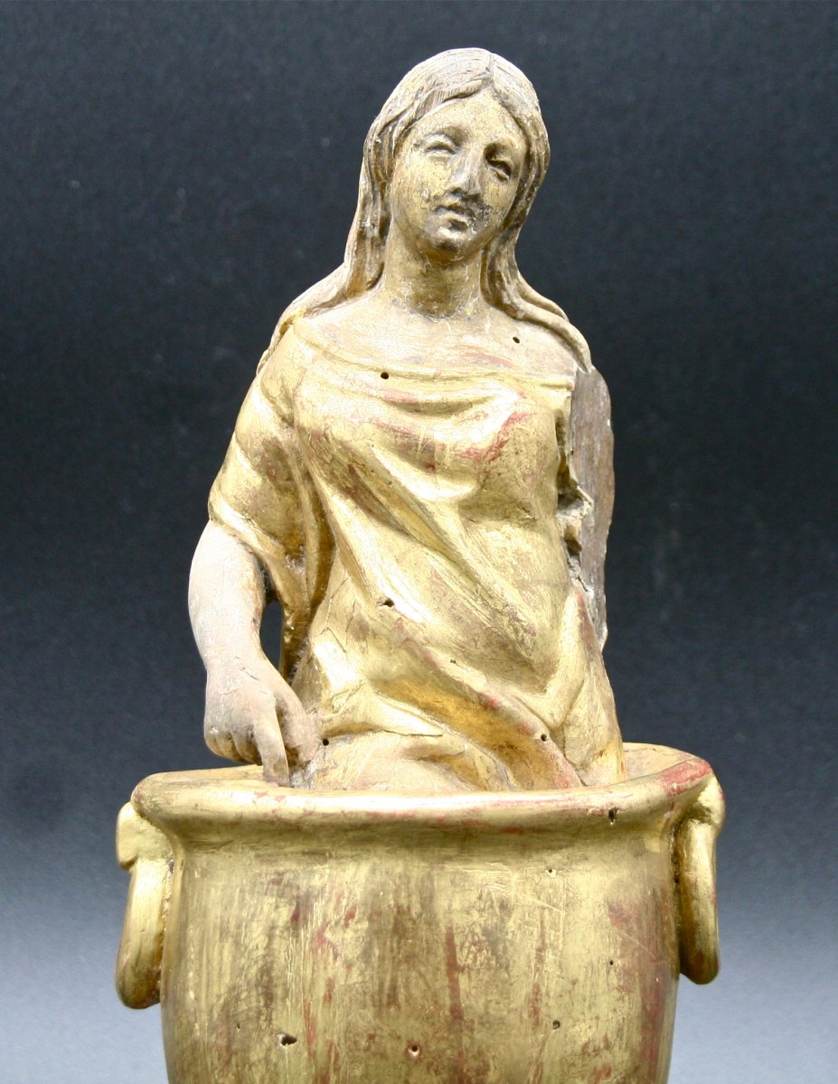 XVIIIth Century Saint Venice Sculpture In Golden Wood-photo-2