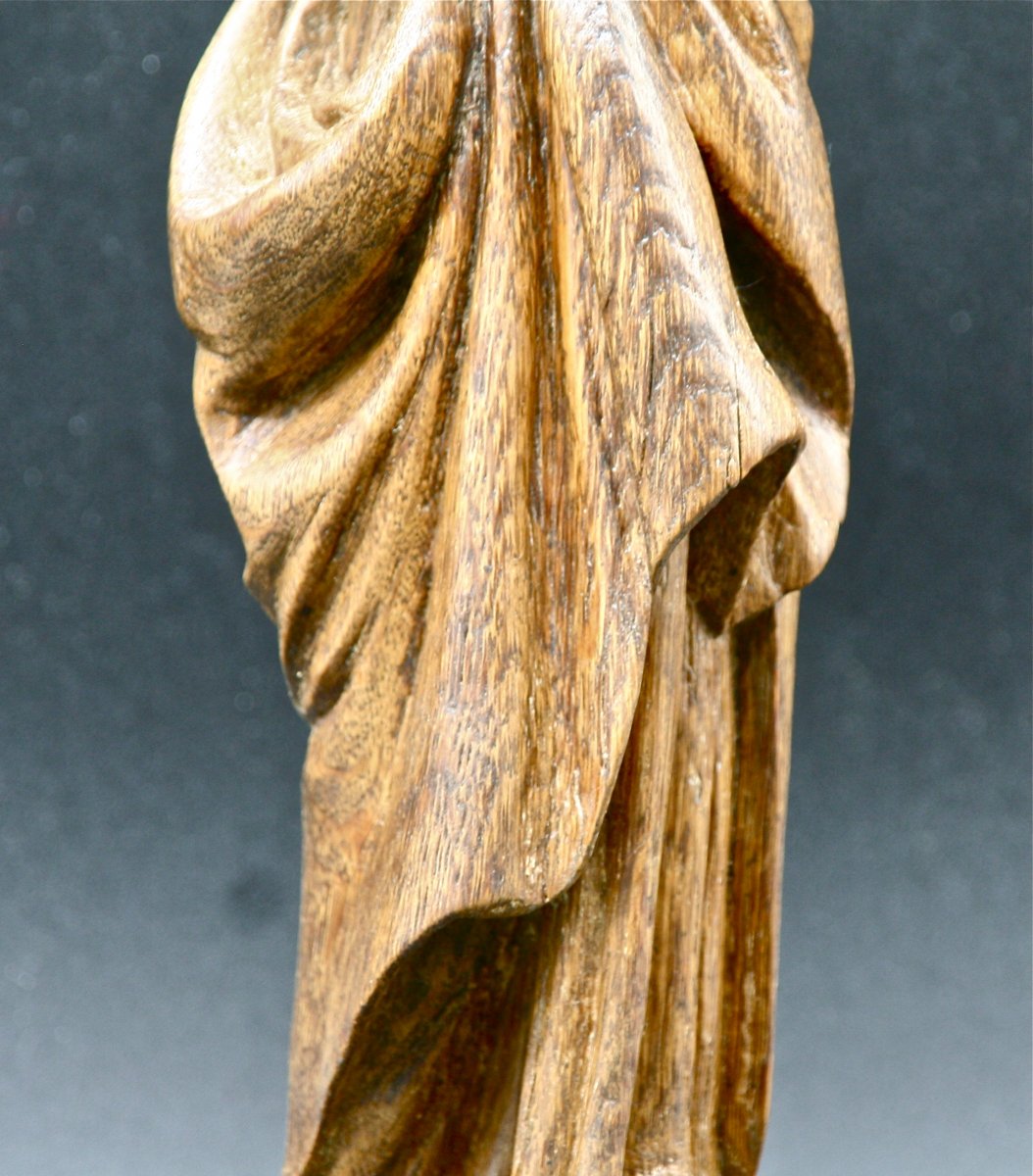 Pair Of Religious Sculptures In 18th Century Oak-photo-6