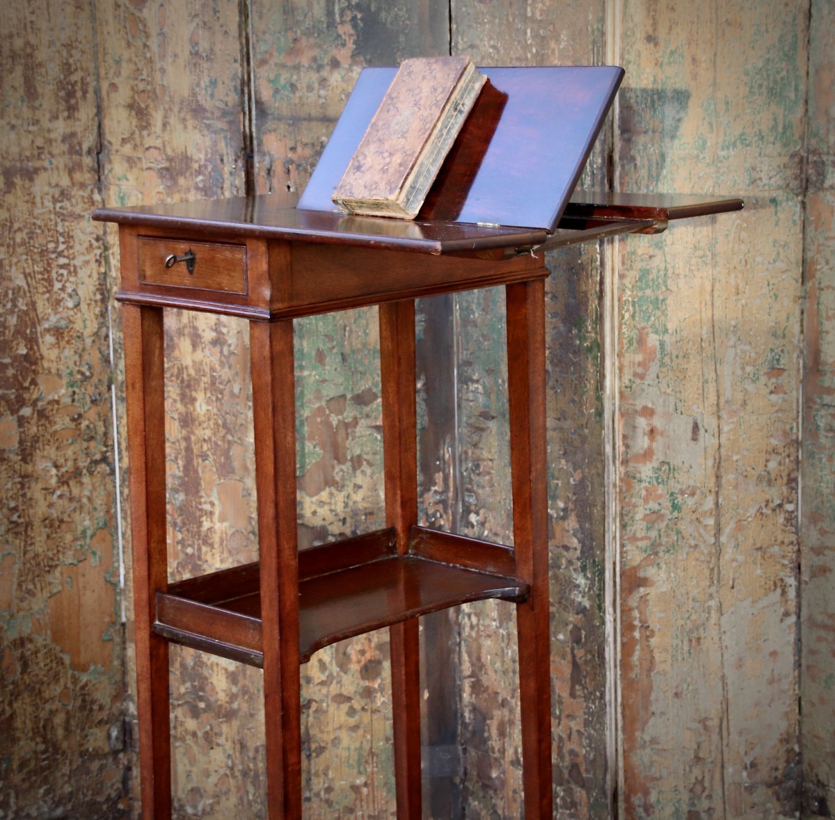 19th Century Mahogany Musician Lectern Table-photo-8