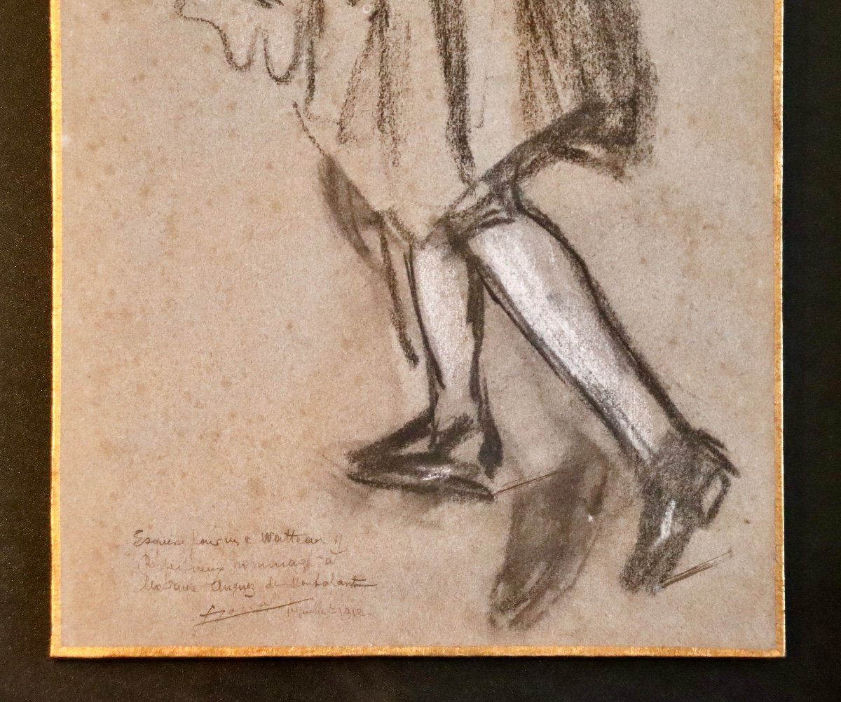 Early 20th Century Drawing After Watteau-photo-4