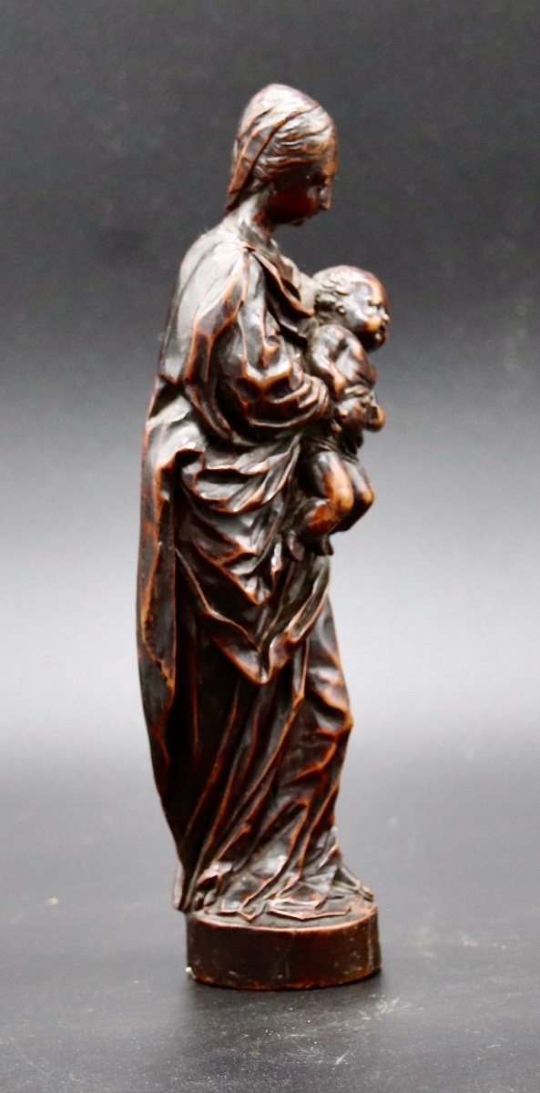 Virgin And Child In Boxwood XVIIIth-photo-4