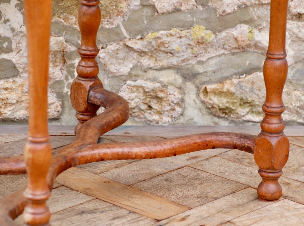 17th Century Tapestry Table In Walnut 1 Drawer-photo-1