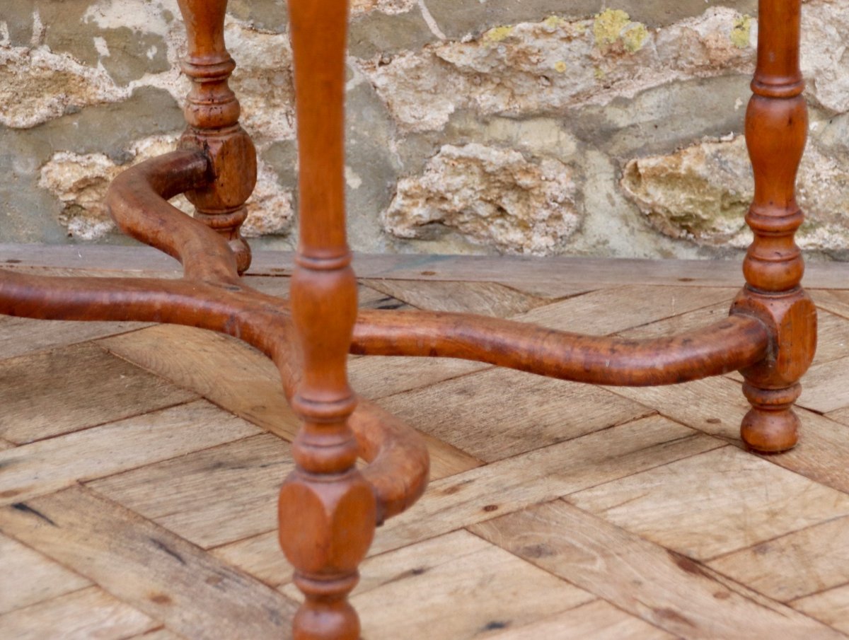 17th Century Tapestry Table In Walnut 1 Drawer-photo-2