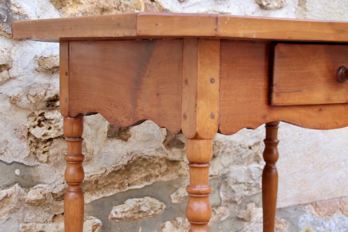 17th Century Tapestry Table In Walnut 1 Drawer-photo-4