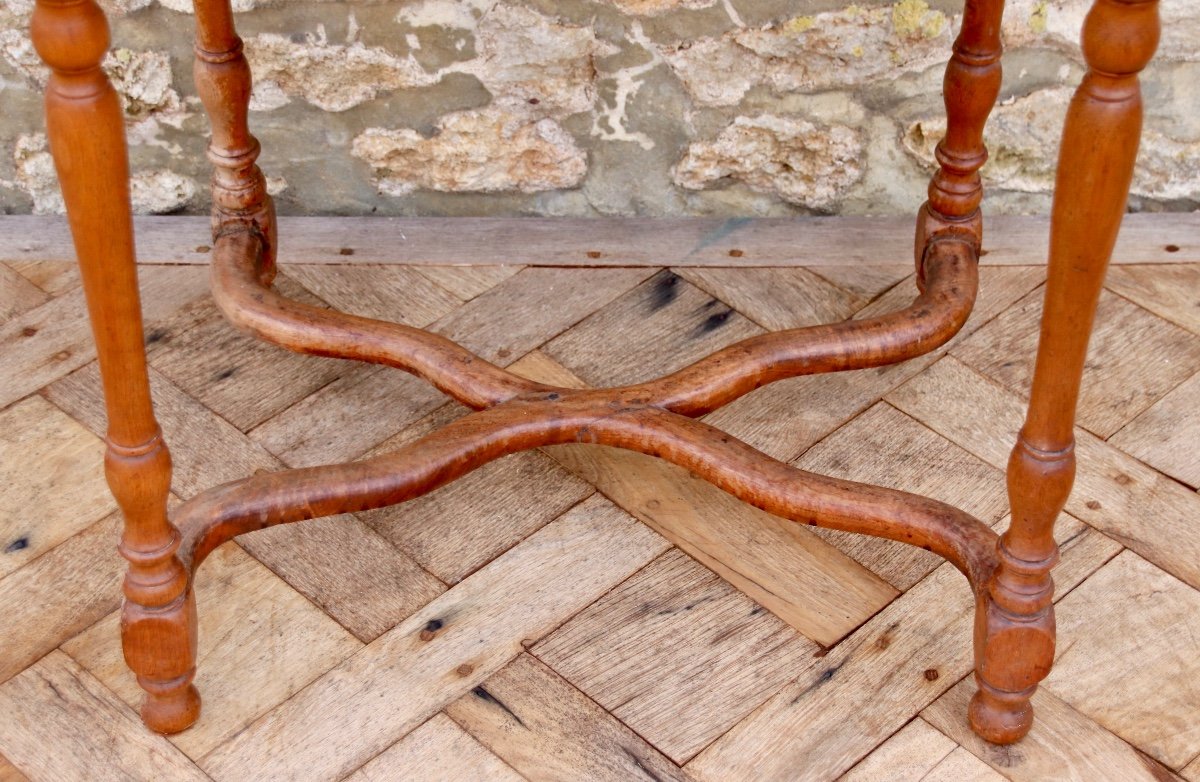 17th Century Tapestry Table In Walnut 1 Drawer-photo-5