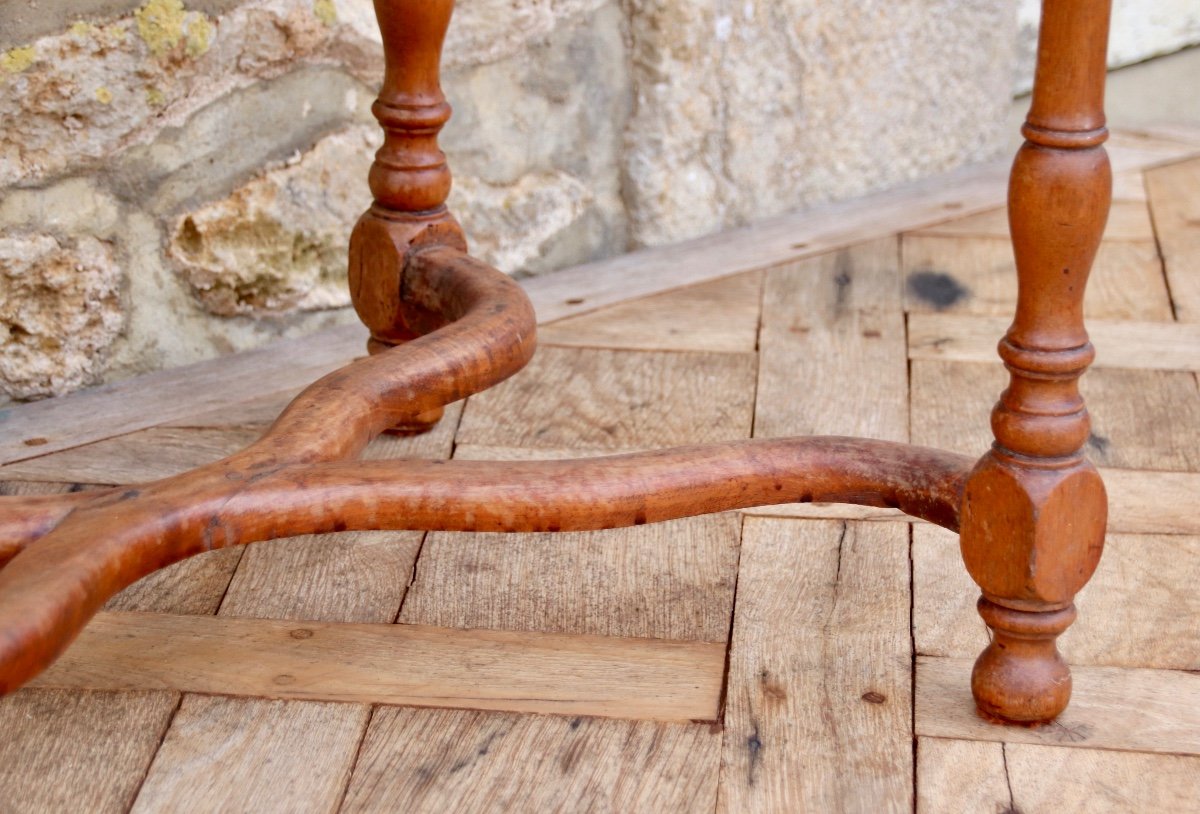 17th Century Tapestry Table In Walnut 1 Drawer-photo-7