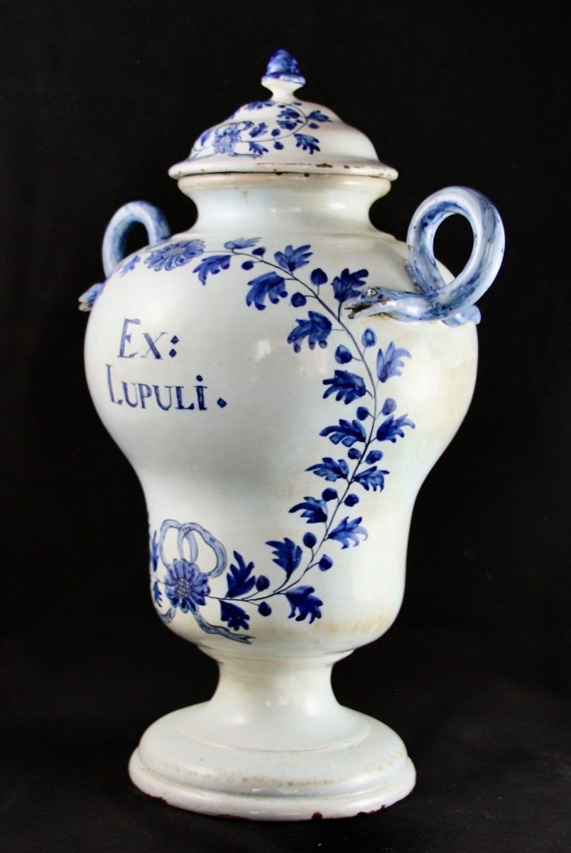 19th Century Delft Earthenware Pharmacy Pot-photo-3