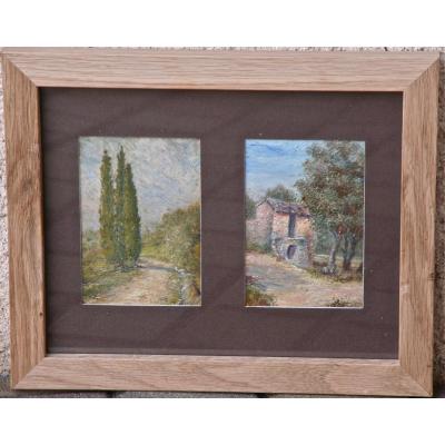 Pair Of Frames "landscape" From Jules Joly