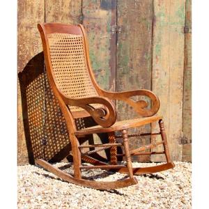 19th Century Rocking Chair In Cane