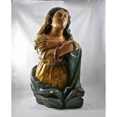 Virgin XVIII Wooden Polychrome