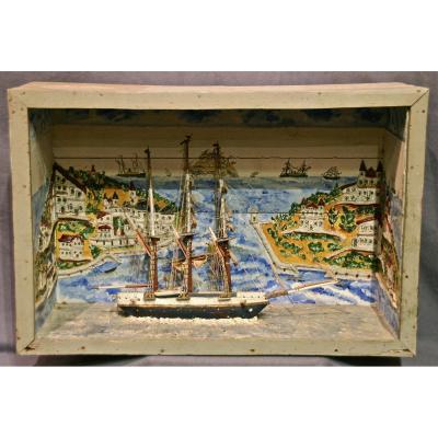 Diorama From Popular Boat XIXth
