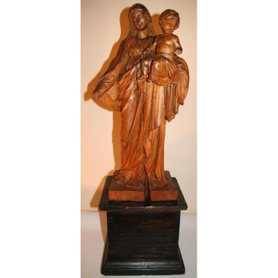 Sculpture, Vierge à l'Enfant XVIIIème