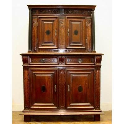 Buffet 2 Louis XIV Period In Walnut