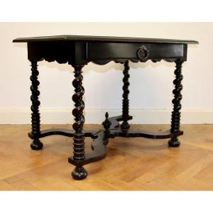 Writing Table, Louis XIV Period In Ebony