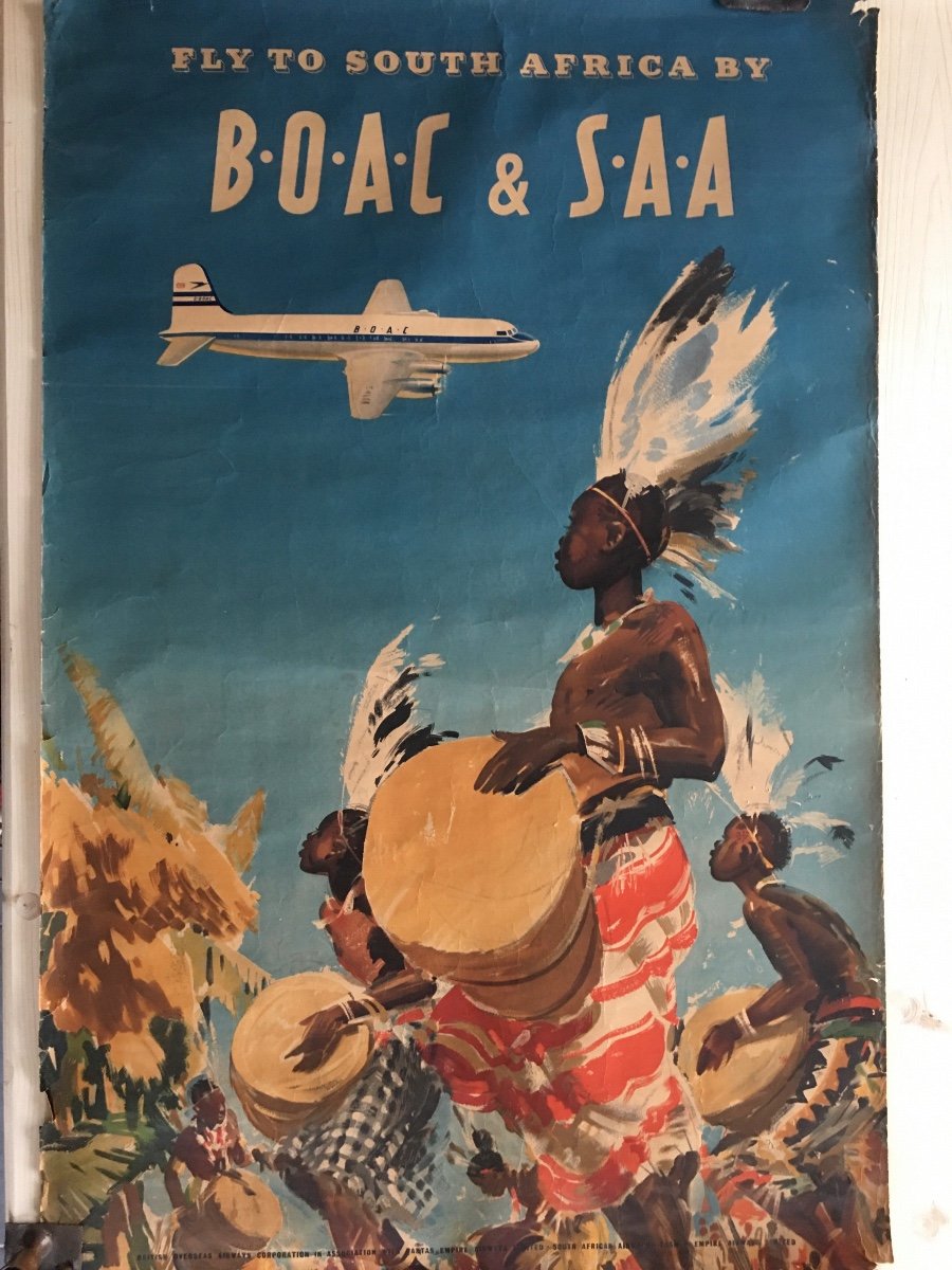Affiche Boac « fly  To South Africa « -photo-4