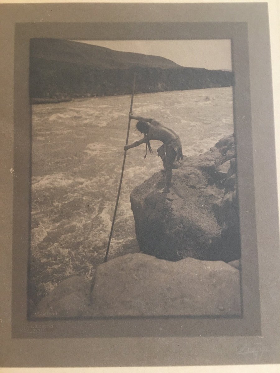 Edward Sheriff Curtis Indian Fisherman Photo Circa 1904