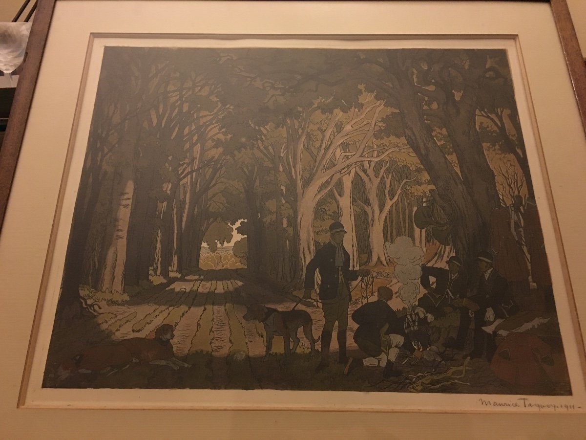 Maurice Taquoy 2 Hunting Scenes (1911)-photo-1