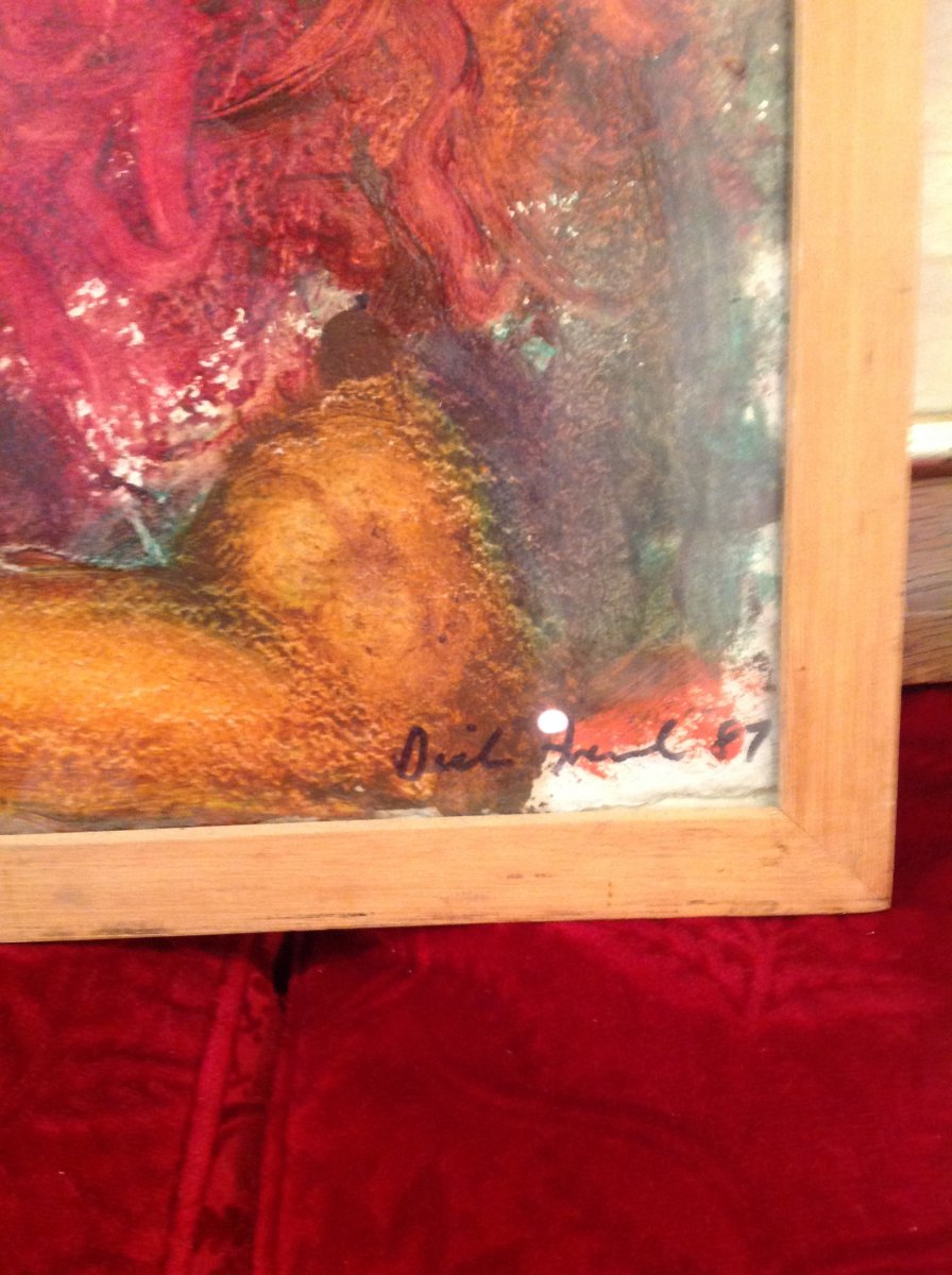Erotism.2 Oils On Paper By Dick French.-photo-4