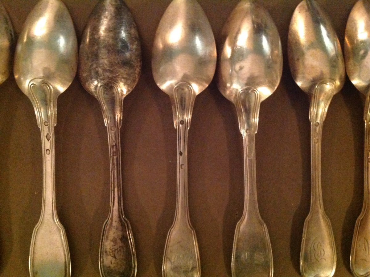 Old Silver Cutlery, Ceres And Rooster.-photo-4