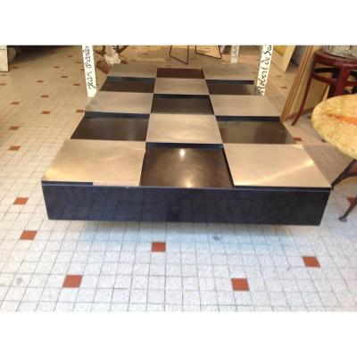 Coffee Table By Willy Rizzo Checkered