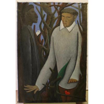 René Audebès Oil On Canvas 1958