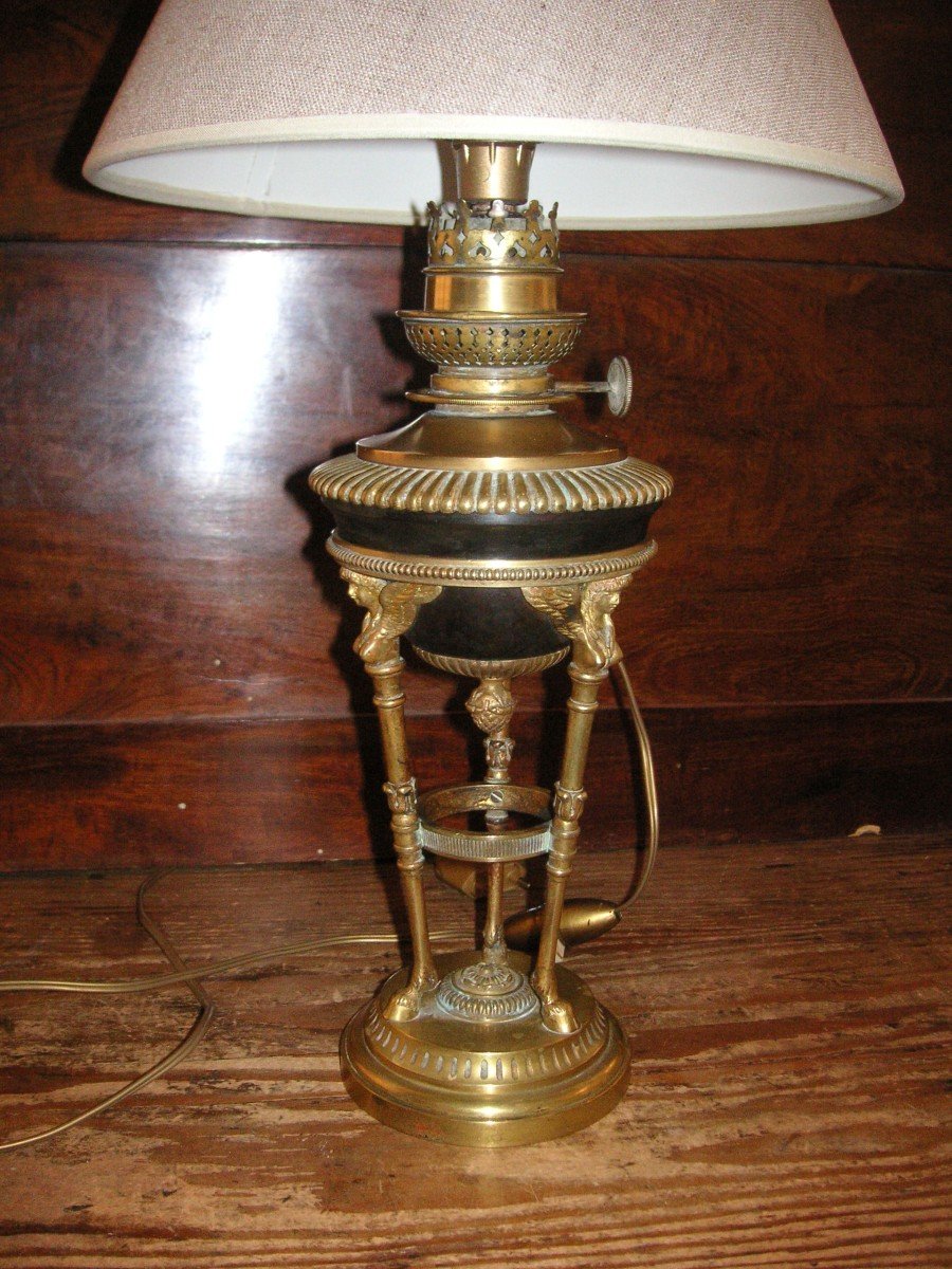 Lampe "Athénienne" en bronze époque Napoléon 3 -photo-8