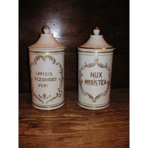 Pharmacy Jars (2) / Paris Porcelain