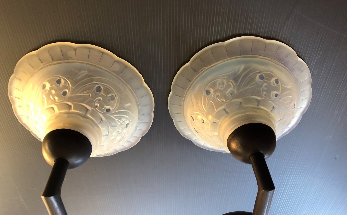 Pair Of Art Deco Sconces Attributed To Maynadier-photo-3