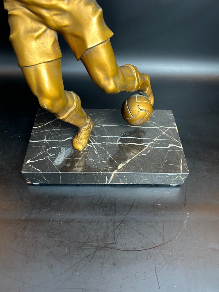 Art Deco Football Player Sculpture-photo-2