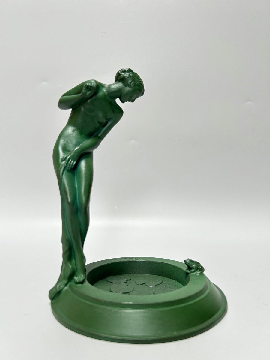 Max Le Verrier Art Deco Sculpture Surprise Model By R. Guerbe-photo-2