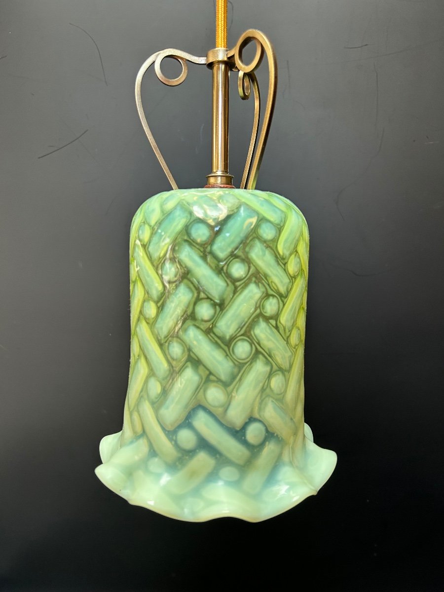 Was Benson And James Powell Art Nouveau Pendant Lamp 