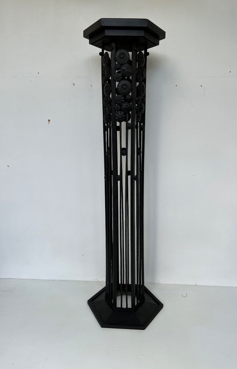 Art Deco Wrought Iron Bolster By Fag (marcel Vasseur)