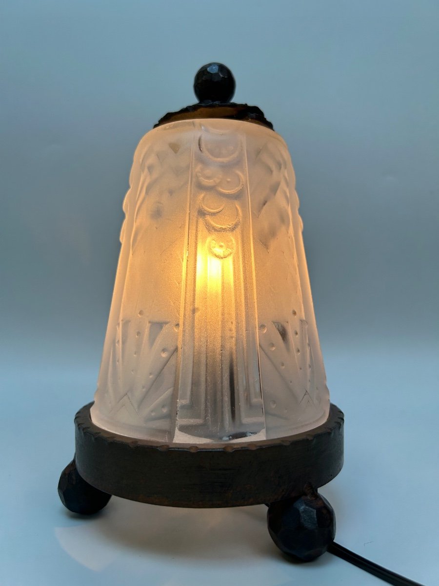 Muller Brothers Luneville Art Deco Night Light -photo-2