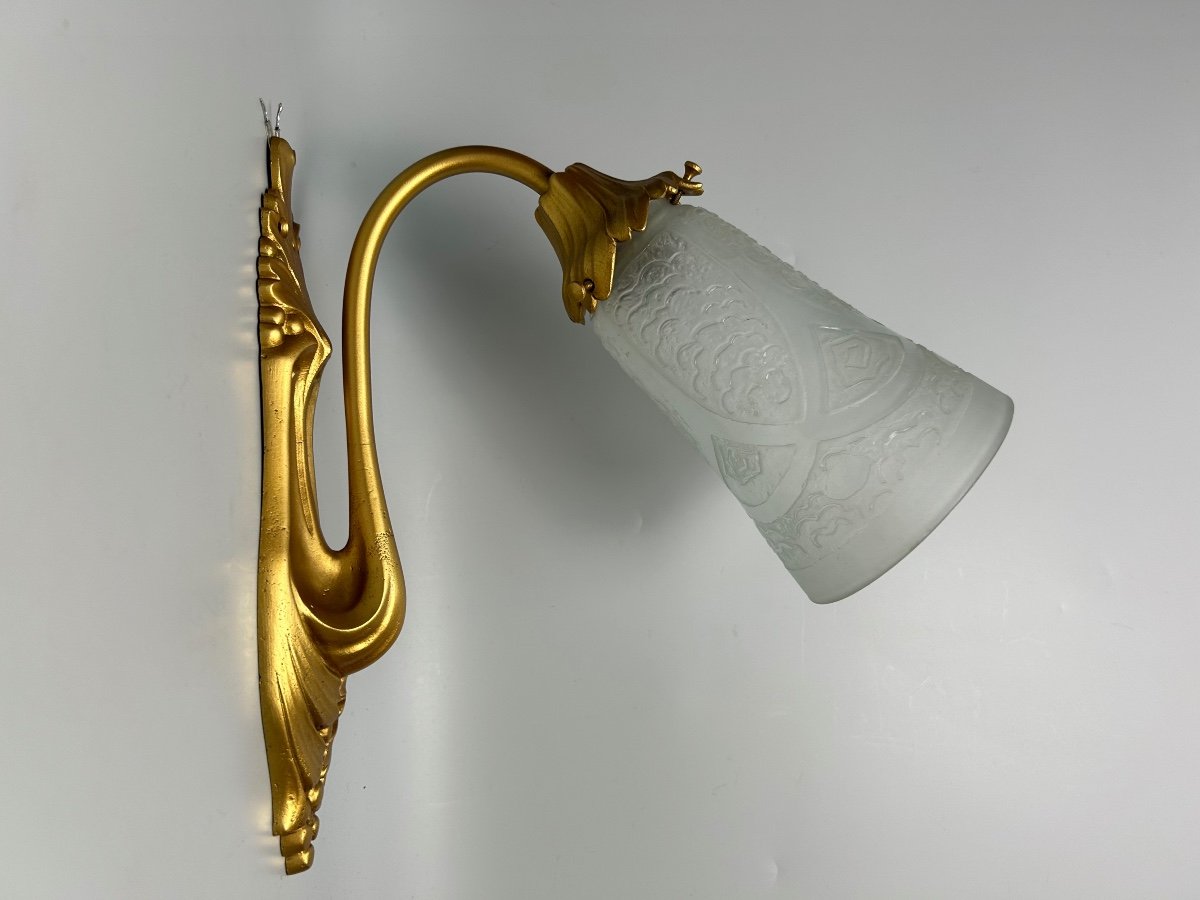 Daum Nancy Pair Of Art Nouveau Wall Lights -photo-2