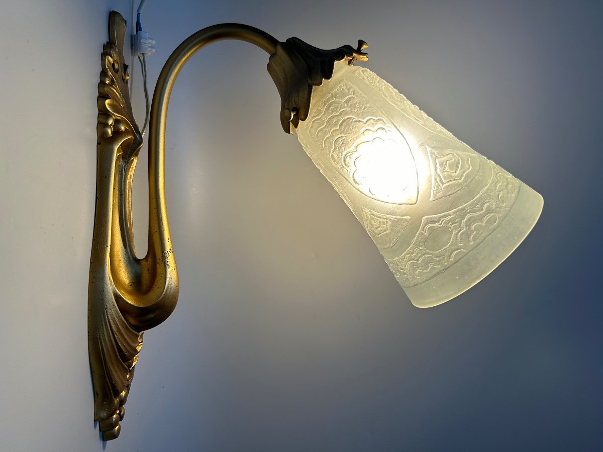 Daum Nancy Pair Of Art Nouveau Wall Lights -photo-6