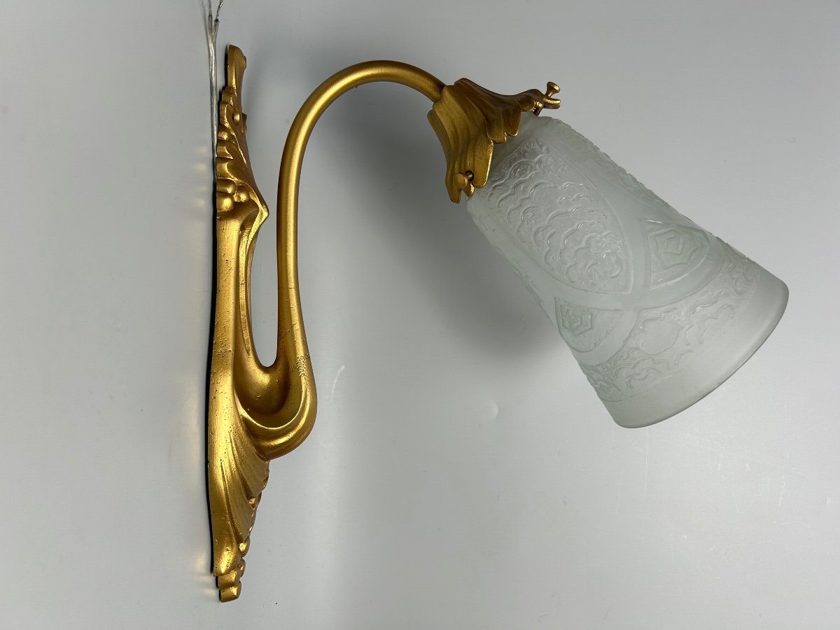 Daum Nancy Pair Of Art Nouveau Wall Lights -photo-8