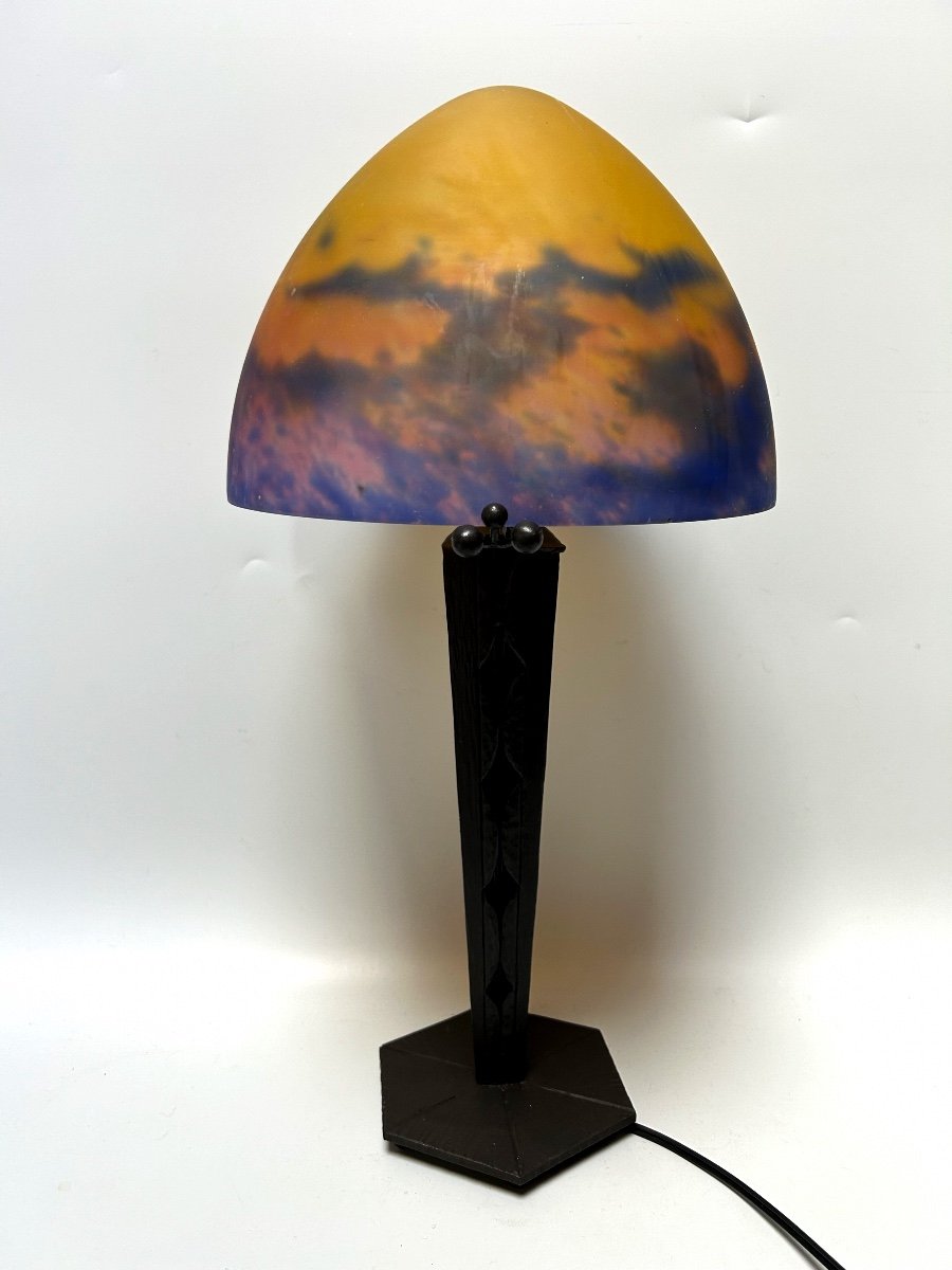 Muller Brothers Luneville Art Deco Lamp -photo-2