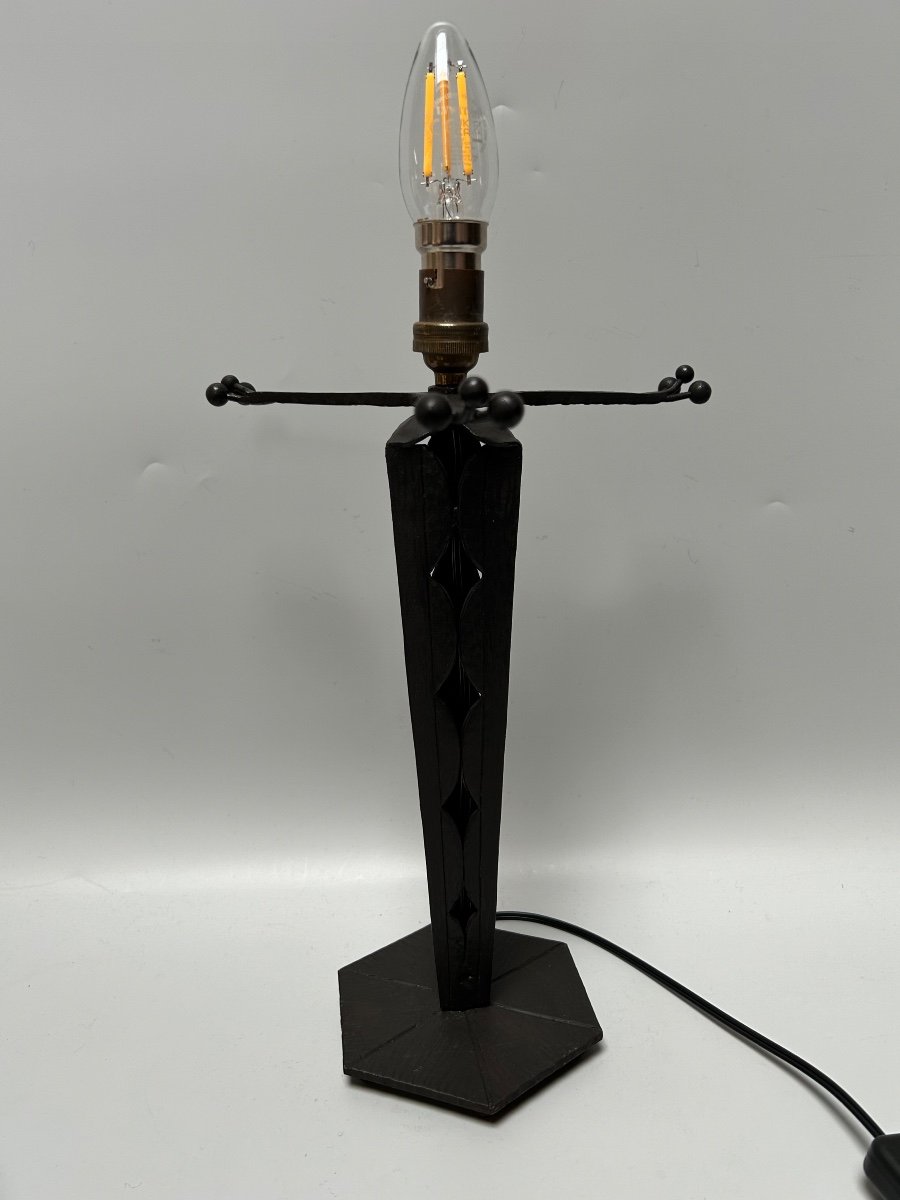 Muller Brothers Luneville Art Deco Lamp -photo-4